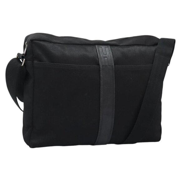 HERMES Acapulco Basas MM Shoulder Bag Nylon Black Auth nb282 - Picture 1 of 16